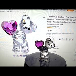 SWAROVSKI, Kris Bear Collection: Take My Heart Figurine.